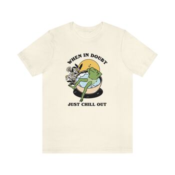 'When In Doubt' Chill Retro Cottagecore Frog Shirt, 6 of 8