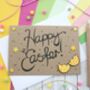 Happy Easter Card, Hand Lettered Card With Easter Eggs, thumbnail 2 of 8