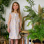 Girls Floral Sleeveless Cotton Nightie In Summer Meadow, thumbnail 1 of 5