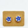 Stud Earrings With Forgetmenot Flowers In 10mm, thumbnail 3 of 12
