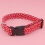 White Hearts On Red Dog Collar, thumbnail 5 of 9