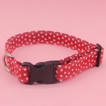 White Hearts On Red Dog Collar, 5 of 9