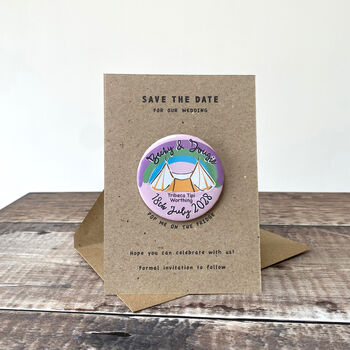 Tipi Save The Date Wedding Magnet, 2 of 5