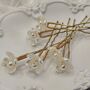 Set Of Six Pearl Flower Hair Pins, thumbnail 9 of 13