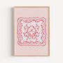 Personalised Floral And Bow Initial Print, thumbnail 1 of 2