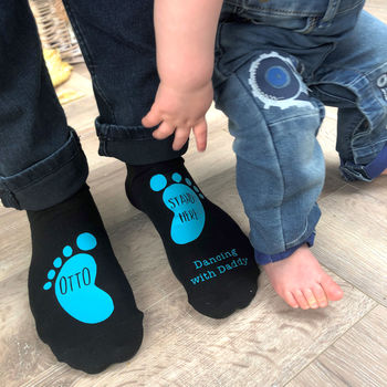 Dancing On Daddy's Feet Personalised Socks, 3 of 5