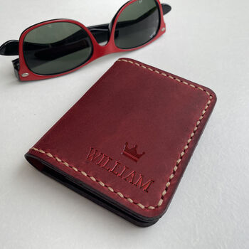 Genuine Leather Card Holder, Anniversary Gift, 7 of 9