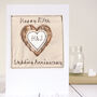 Personalised Wood 5th Wedding Anniversary Card, thumbnail 1 of 7