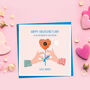 Personalised Modern Flower Valentine's Day Card, thumbnail 2 of 8