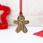 Cute Gingerbread Person Tree Decoration, thumbnail 5 of 9