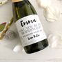 Personalised Be My Bridesmaid Mini Flute Prosecco Label, thumbnail 1 of 3