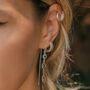 Azura Blue Topaz Sterling Silver Threader Earrings, thumbnail 1 of 8
