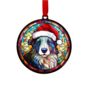 Border Collie In Santa Hat Suncatcher Decoration, thumbnail 6 of 6