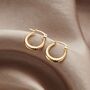 Dotty 9ct Gold Creole Hoop Earrings, thumbnail 3 of 5