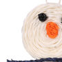Handwoven Snowman Christmas Decoration, thumbnail 4 of 6