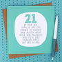 By Your Age… Funny 21st Birthday Card, thumbnail 1 of 1