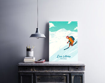 Les Arcs Ski Resort France Travel Poster Art Print, 3 of 6