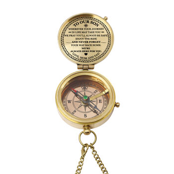 Personalised Graduation Compass Gift With Wooden Box, 6 of 11