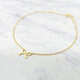 Dainty Bow Tie Bowknot Gold Plated Charm Bracelet, thumbnail 1 of 5