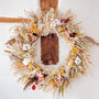 Dried Flower Wreath With Grasses And Proteas, thumbnail 1 of 6