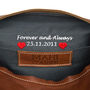 Personalised Large Leather Raleigh Wash Bag Brown, thumbnail 7 of 9