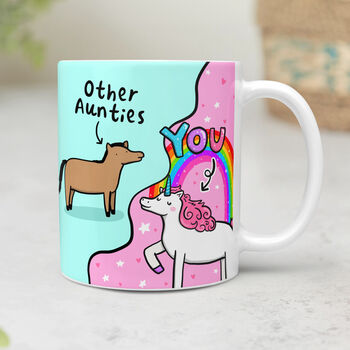 Other Aunties Unicorn Mug, 4 of 5