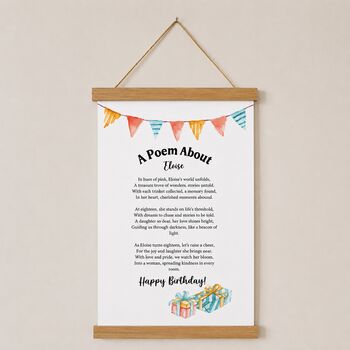 Personalised 18th Birthday Gift Print Special Poem, 6 of 12