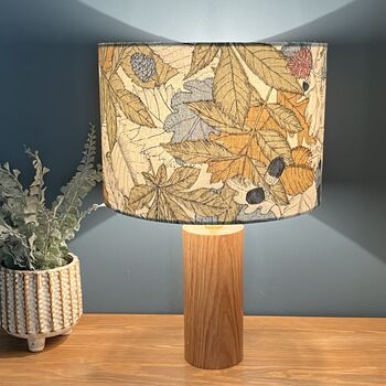 Mercia Ink Blue And Green Woodland Drum Lampshades, 3 of 9