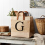 Letter Studio Tote In Natural Jute, thumbnail 2 of 2