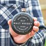 Personalised Round Label Hip Flask, thumbnail 3 of 11