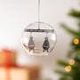 Personalised Mr And Mrs Penguin Glass Dome Bauble, thumbnail 5 of 5