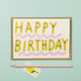 Pink And Green Happy Birthday Card, thumbnail 1 of 2