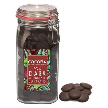 70% Dark Chocolate Buttons Giant Jar, 950g, 3 of 3
