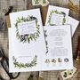 Mediterranean Olive Folded Invitations And Envelopes, thumbnail 6 of 8