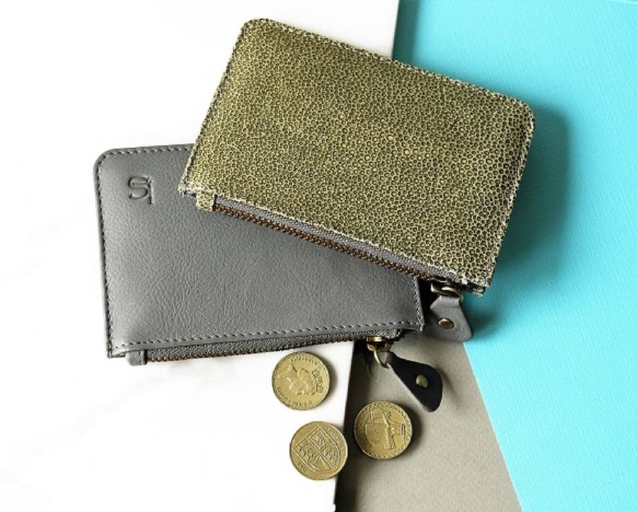 personalised luxury coin, card and cash purse by leonie saliba ...