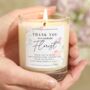 Personalised Wedding Florist Thank You Candle Gift, thumbnail 1 of 8