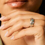 Rajalita Love Turquoise Silver Spinning Ring, thumbnail 2 of 8
