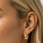 Gold Or Silver Thick Star Huggie Hoop Earrings, thumbnail 4 of 6