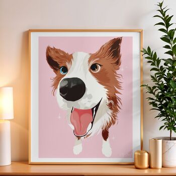 Border Collie Art Print | Pet Portrait, 7 of 12