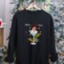 Making Spirits Bright Black Christmas Jumper With Festive Cocktail Design, thumbnail 5 of 8