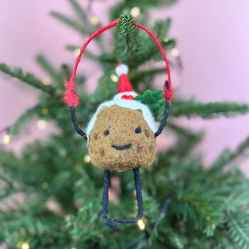 Personalised Skipping Rope Christmas Pudding Decoration, 2 of 3