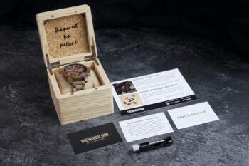 Austin Personalised Wooden Watch With Steel For Men, 10 of 10