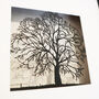 Framed Tree Silhouette Black And White Art, thumbnail 5 of 9