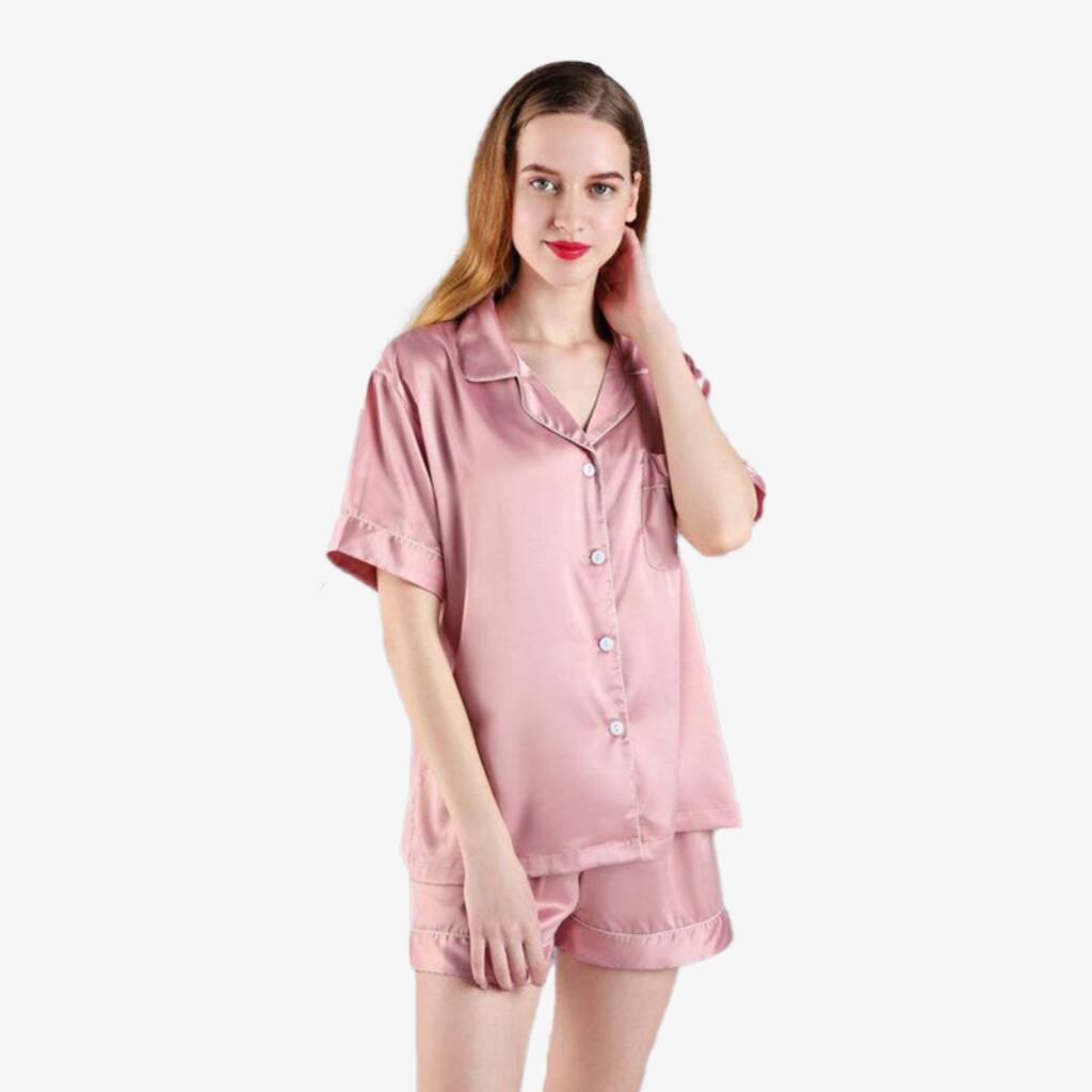 Personalised Rose Pink Satin Pyjamas By Ashley Rose Makes Ltd ...