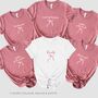 Custom Bow Bridal Party T Shirt Bridesmaid Proposal, thumbnail 3 of 6