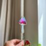 Glass Mushroom Toad Stool Plant Stake, thumbnail 5 of 6