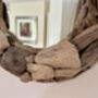 40cm Driftwood Wall Mirror Handcrafted Wooden Round, thumbnail 4 of 7