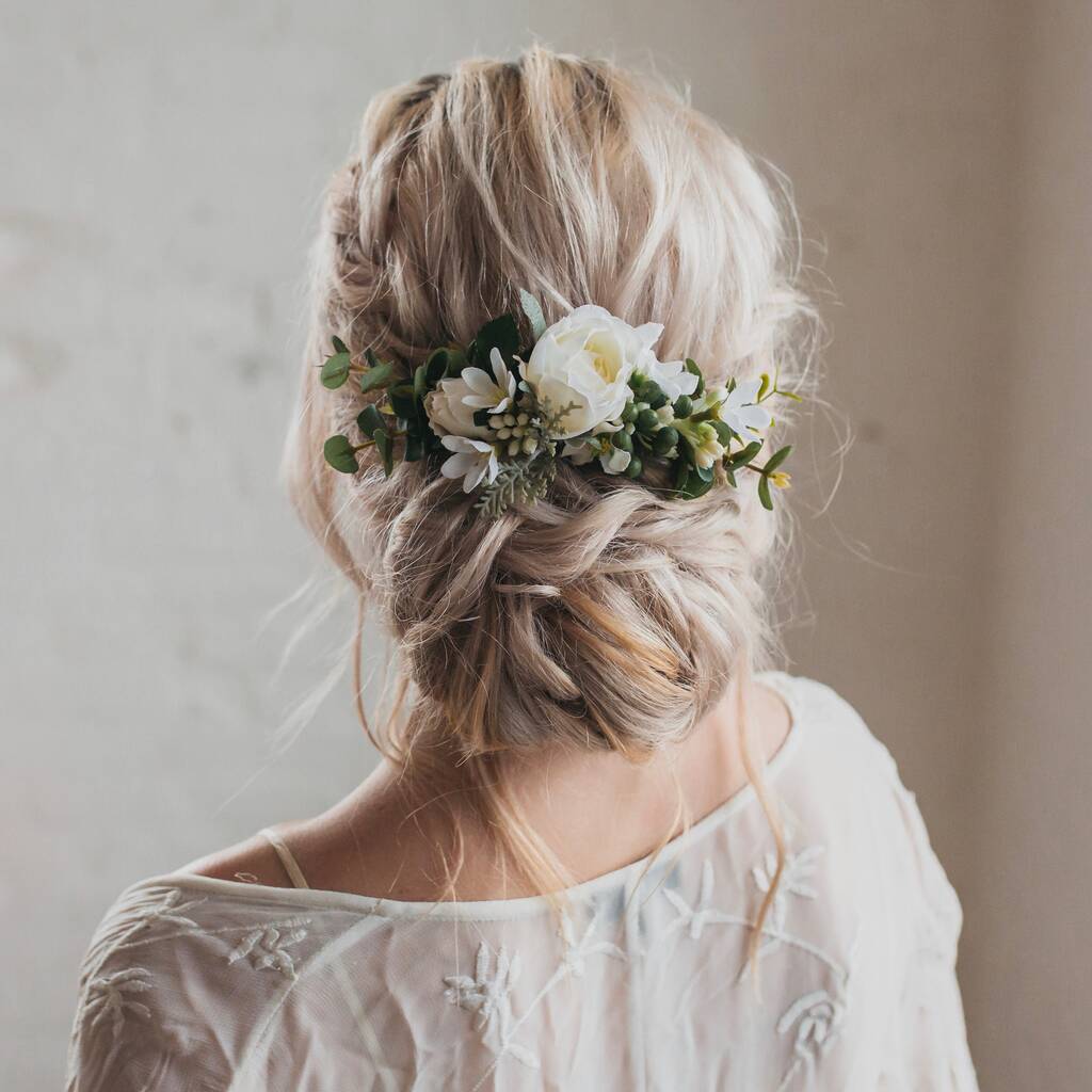 Serenity Wedding Flower Hair Comb Bridal Accessory By Luna and Wild |  