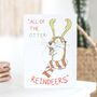 'All Of The Otter Reindeers' Christmas Card, thumbnail 1 of 5