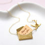 Personalised Envelope Necklace With Bird, thumbnail 4 of 7